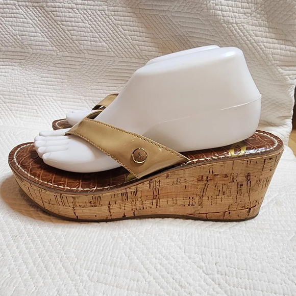 Sam Edelman Romy Tan Cork Wedge Sandals. Women's size 9.5 - Picture 11 of 16